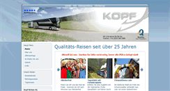 Desktop Screenshot of kopf-reisen.ch